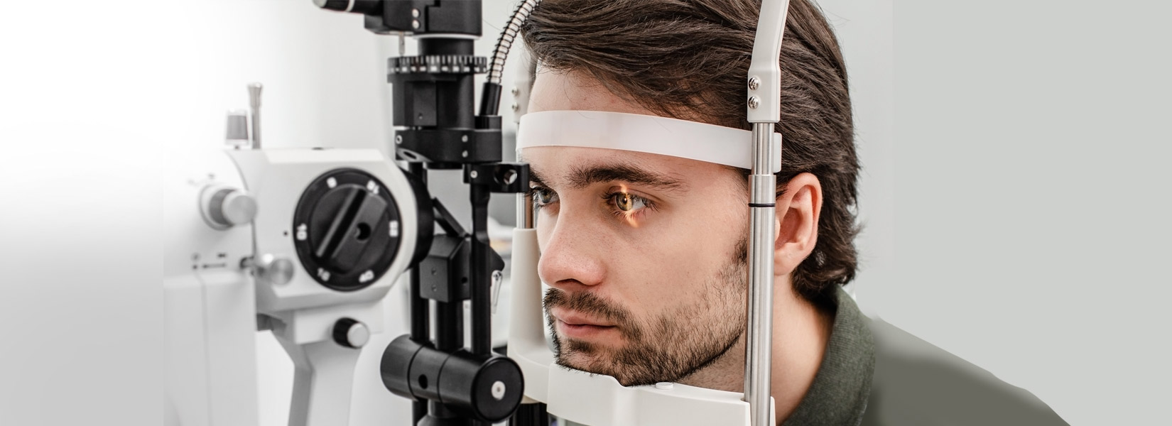 young man during eye exam in First Colony Commons